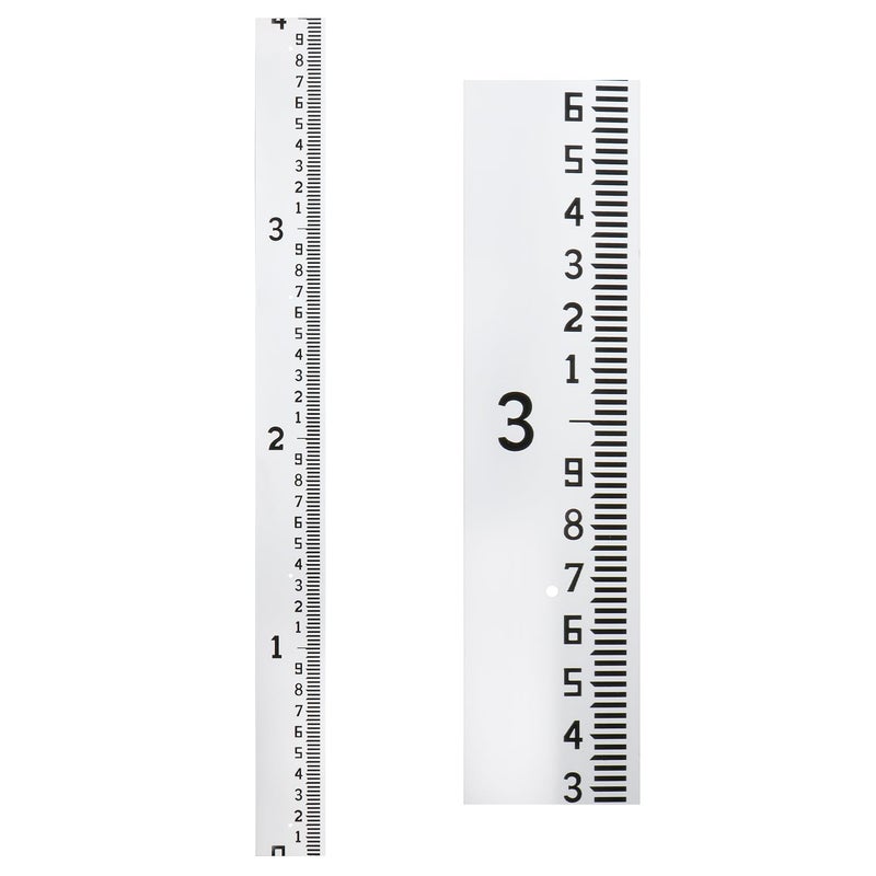 Holdly Depth Gauge, Water Level Gauge (Hundredths, Tenths, Teet), Heavy-Duty Ruler-Style Water Level Indicator, All-Weather Water Level Tool, Rust-Resistant, with Pre-Drilled Holes (0-4 Feet) - Image 1